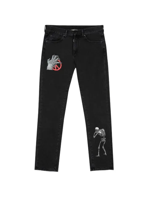 Off-White - Graphic-Print Jeans