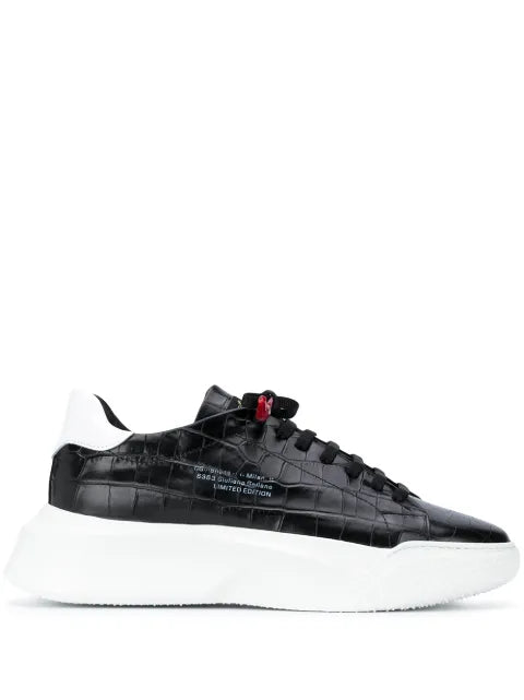 Giuliano Galiano - Crocodile-Embossed Nemesis Sneakers