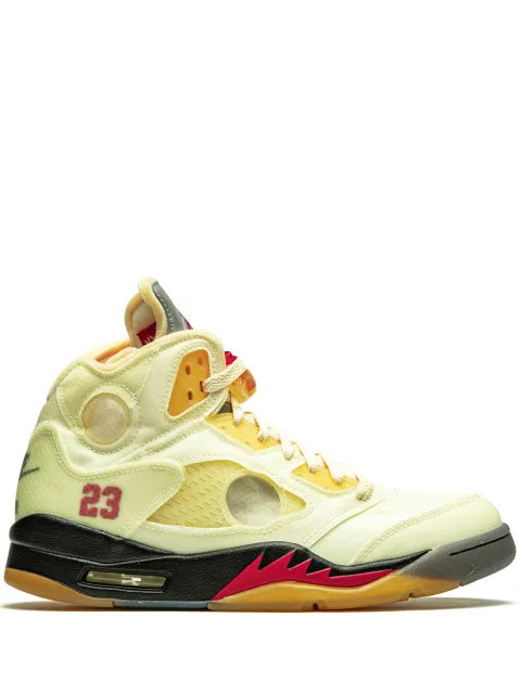 Jordan - X Off-White Air Jordan 5 Retro Sp "Sail" Sneakers