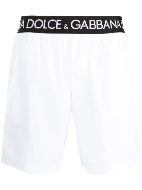 Dolce & Gabbana - Logo-Waistband Swim Shorts