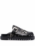 Toga Virilis - Silver Embellished Clogs