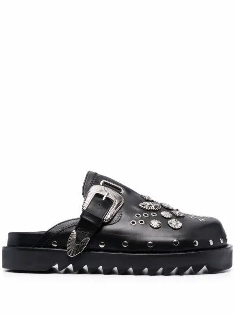 Toga Virilis - Silver Embellished Clogs