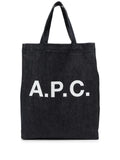 A.P.C. - Logo-Print Denim Tote