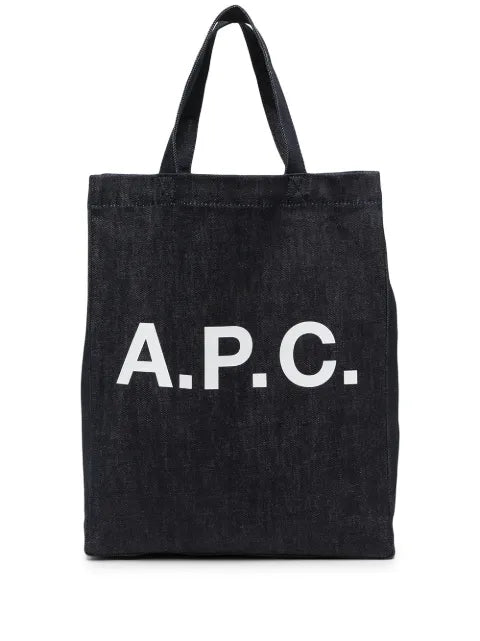 A.P.C. - Logo-Print Denim Tote