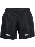 Off-White - Logo-Print Swim Shorts