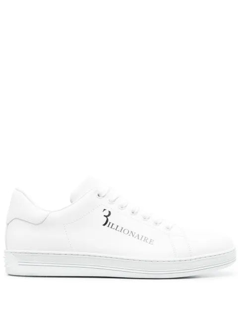 Billionaire - Logo-Print Leather Sneakers