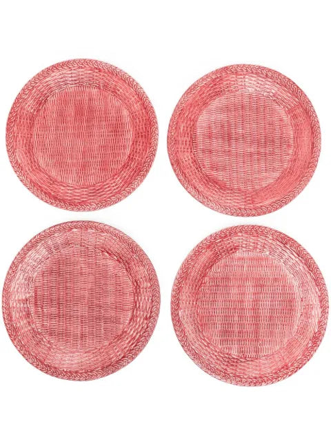 Les-Ottomans - Woven Porcelain Plates (Set Of Four)