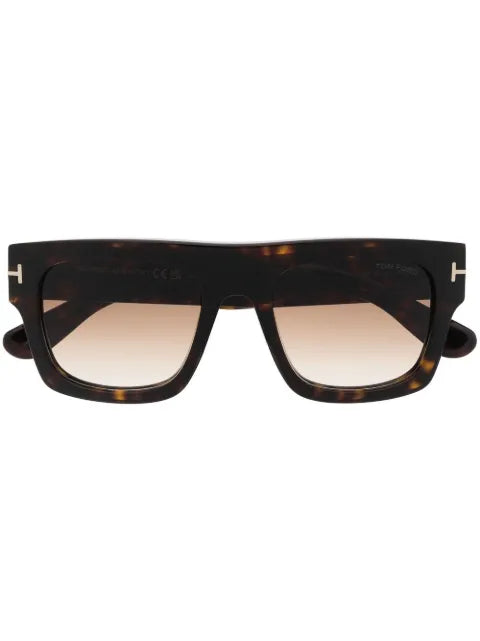 TOM FORD Eyewear - Tortoiseshell Square-Frame Sunglasses