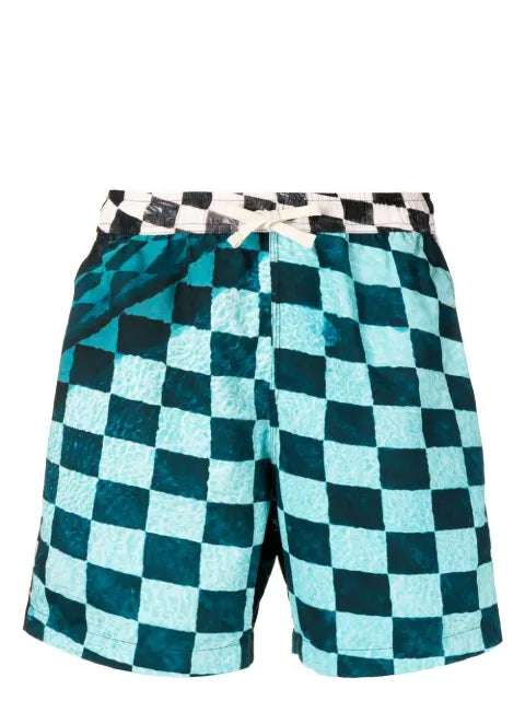BLUE SKY INN - Check Print Deck Shorts