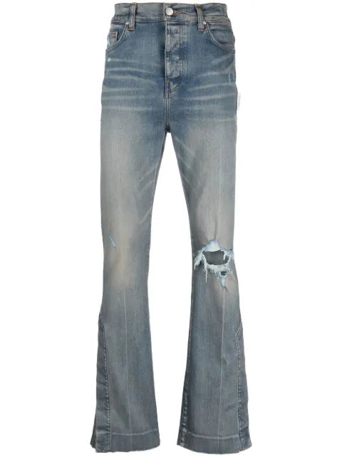 AMIRI - Ripped-Detail Bootcut Jeans