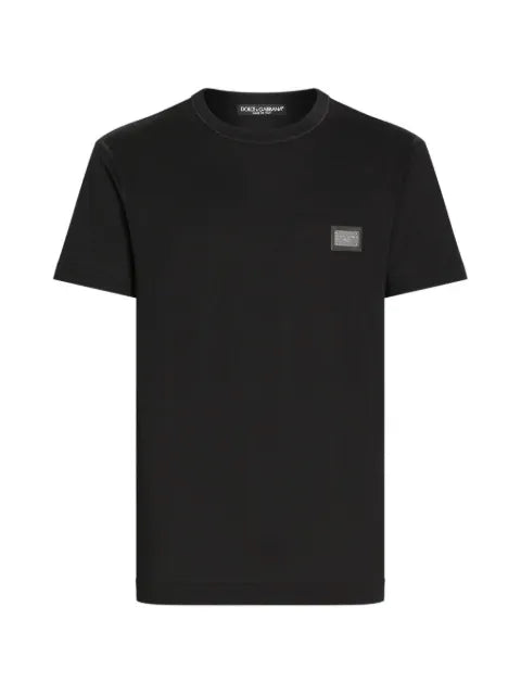 Dolce & Gabbana - Cotton T-Shirt With Branded Tag