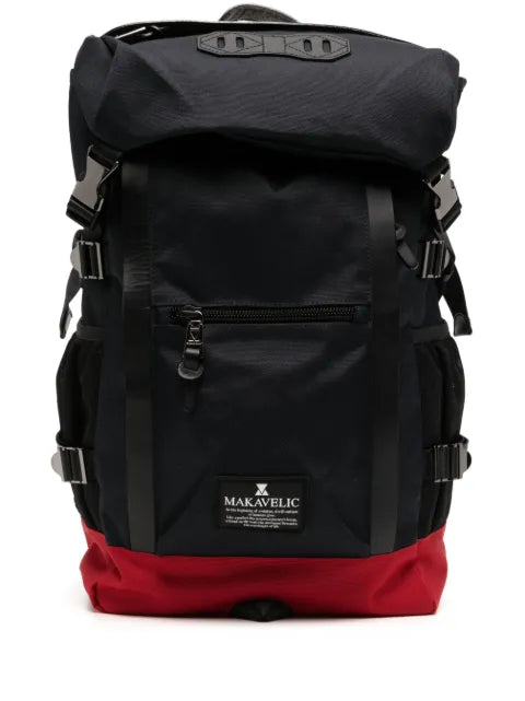Makavelic - Contrasting-Detail Logo-Patch Backpack
