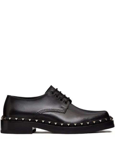 Valentino Garavani - M-Way Rockstud Leather Derby Shoes