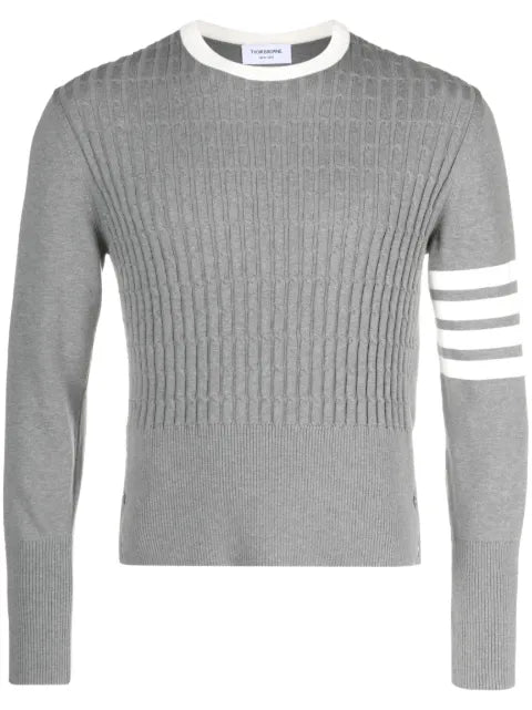 Thom Browne - 4-Bar Cable-Knit Sweatshirt