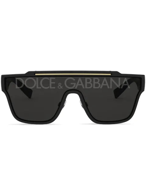 Dolce & Gabbana Eyewear - Logo-Print Square-Frame Sunglasses