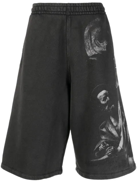 Off-White - Saint Matthew-Print Track Shorts