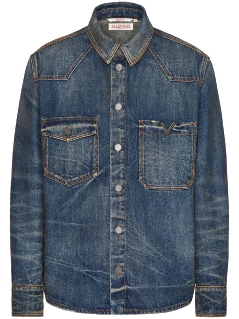 Valentino Garavani - V-Detail Denim Shirt