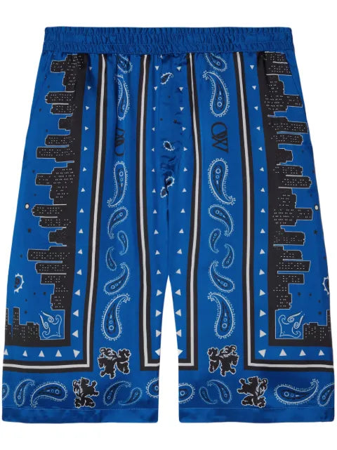 Off-White - Paisley-Pattern Shorts
