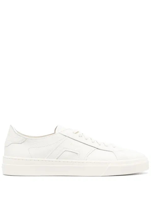 Santoni - Logo-Print Leather Sneakers
