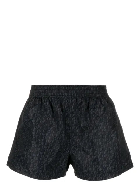 Off-White - Monogram-Print Swim Shorts