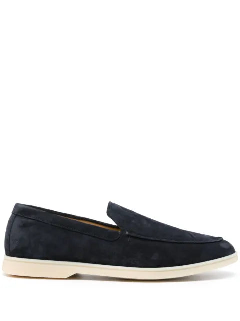 Henderson Baracco - Logo-Embroidered Suede Loafers
