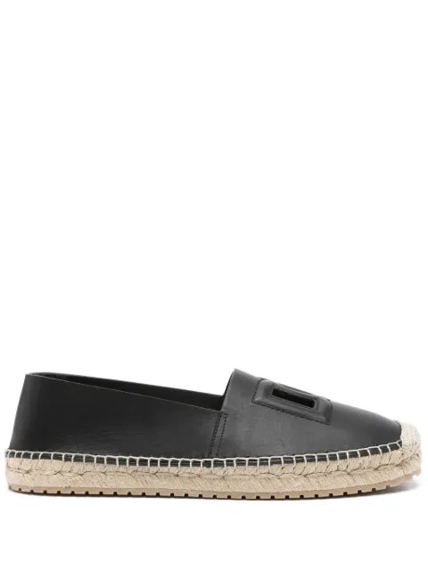 Dolce & Gabbana - Logo-Embossed Leather Espadrilles