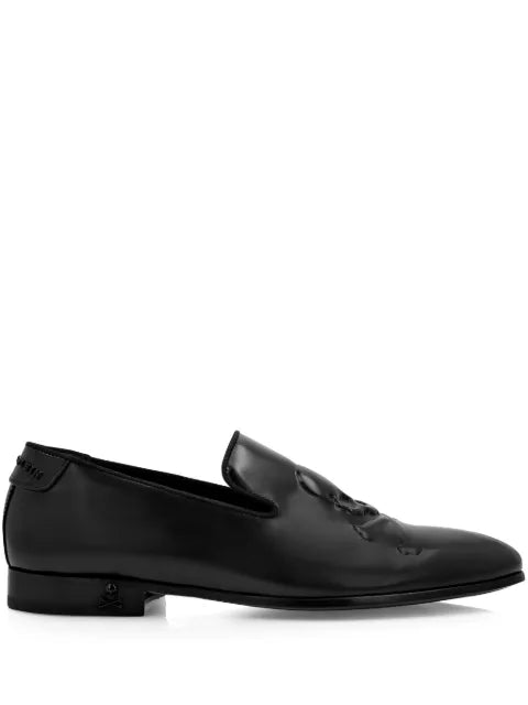 Philipp Plein - Skull-Embossed Leather Loafers