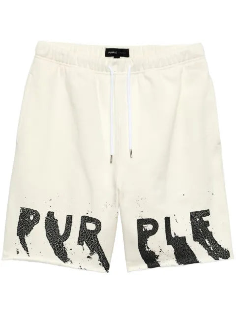 Purple Brand - Logo-Print Cotton Shorts