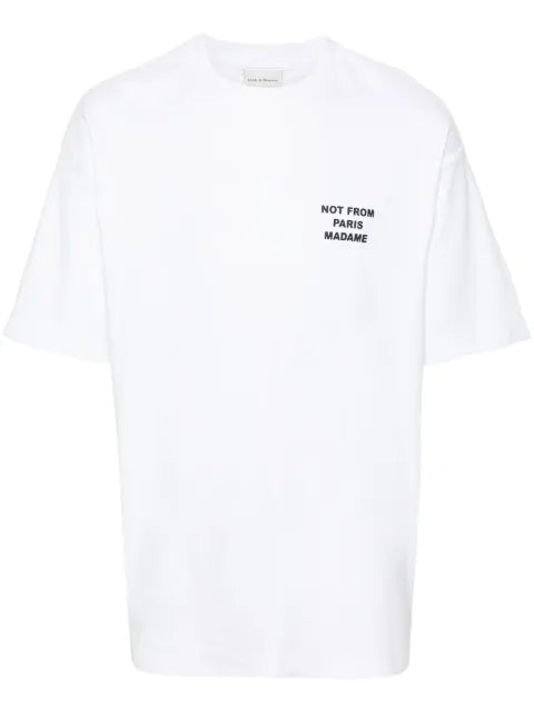 Drôle De Monsieur - Slogan-Print Cotton T-Shirt