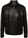 Brioni - Embossed-Leather Jacket