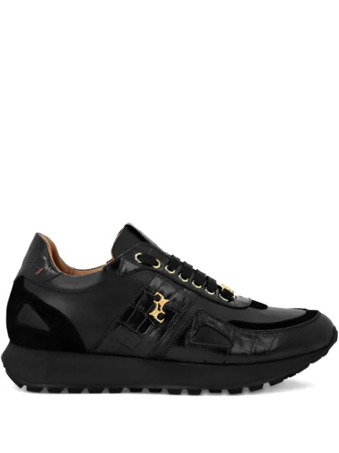 Billionaire - Crocodile-Embossed Leather Sneakers