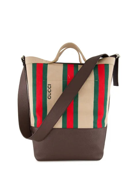 Gucci - Large Web-Stripe Tote Bag