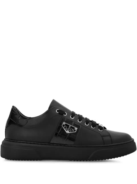 Philipp Plein - Triangle Plein-Plaque Leather Sneakers