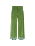 Valentino Garavani - Jacquard-Hem Velvet Trousers