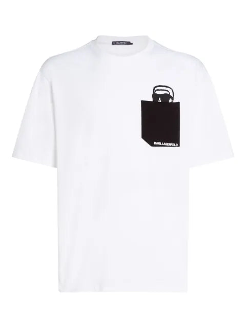 Karl Lagerfeld - Ikon Peek-A-Boo Pocket Relaxed T-Shirt