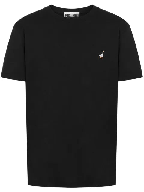 Moschino - Goose-Embroidered Cotton T-Shirt