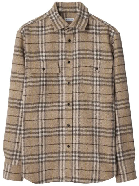 Burberry - Checked Wool Shirt