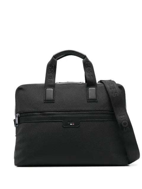BOSS - Textured-Fabric Document Case With Embossed Logo