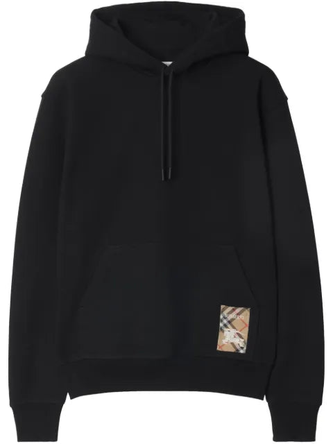 Burberry - Check Label Cotton Hoodie