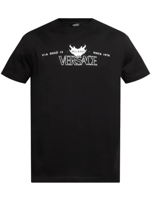 Versace - Printed Cotton-Jersey T-Shirt