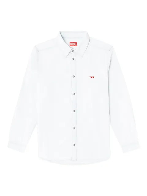 Diesel - D-Simply Logo-Embroidered Cotton Shirt