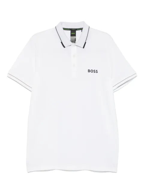 BOSS - Contrast-Logo Polo Shirt In A Slim Fit