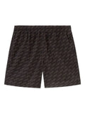 Diesel - Mid-Length Swim Shorts With All-Over Logo