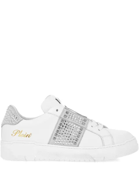 Philipp Plein - Crystal-Embellished Leather Sneakers