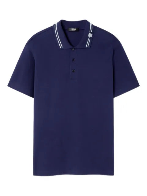 Versace - Embroidered Cotton Polo Shirt