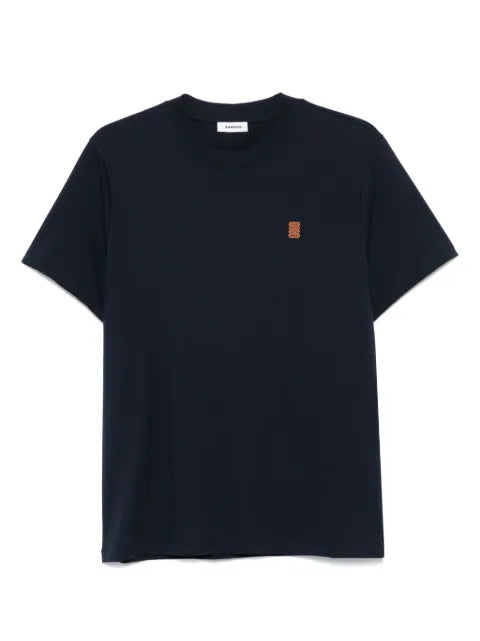 SANDRO - Leather Logo T-Shirt
