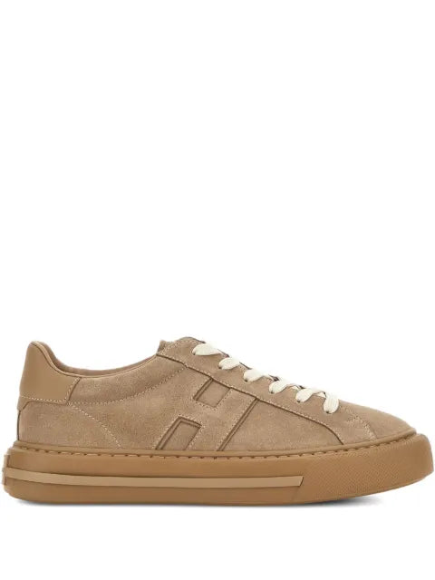 Hogan - Logo-Patch Suede Sneakers