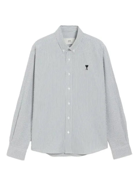 AMI Paris - De Coeur Monogram Striped-Pattern Shirt