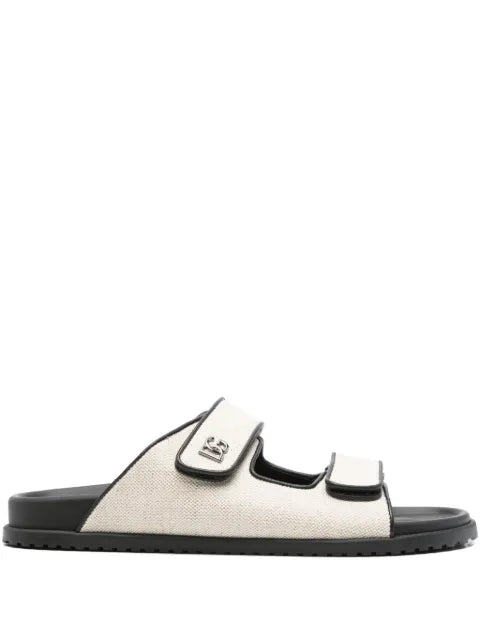 Dolce & Gabbana - Double-Strap Canvas Slides