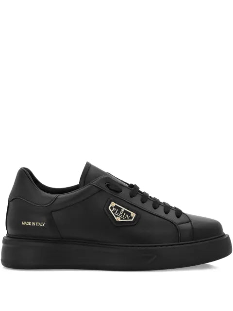 Philipp Plein - Logo-Plaque Leather Trainers
